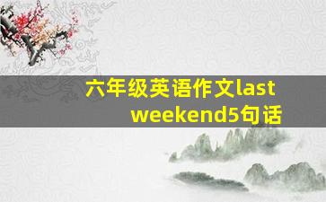 六年级英语作文last weekend5句话